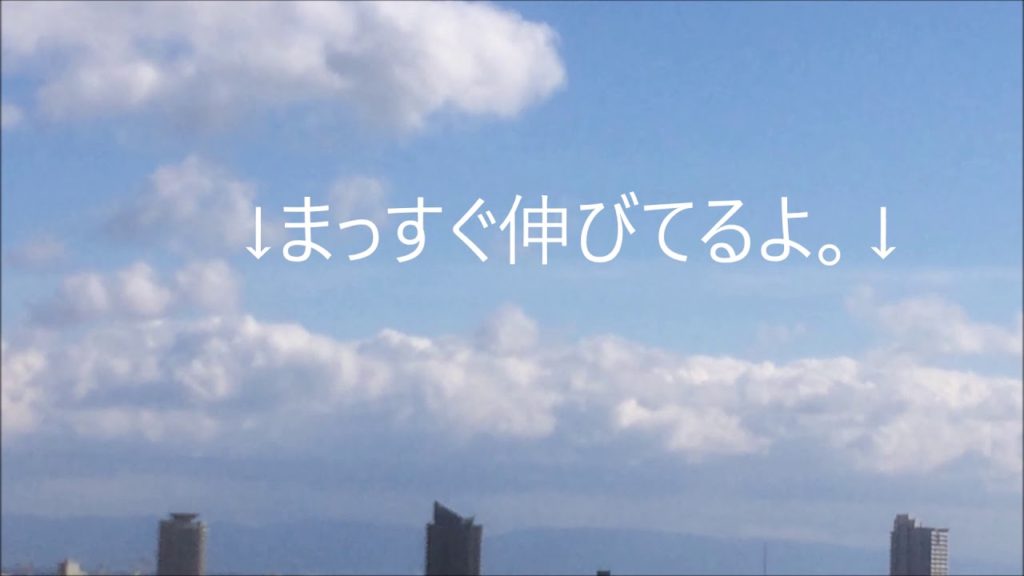 神戸市上空に「ケムトレイル」らしき雲。