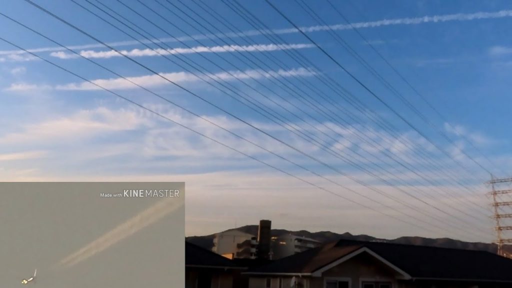 【4K】ケムトレイルの可能性がある飛行機雲（前回の動画の続き）