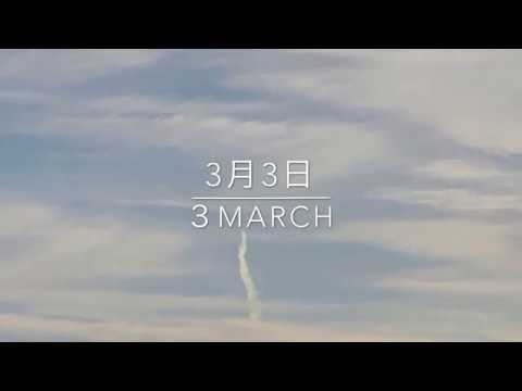 3月3日の空  たくさんのケムトレイル機が飛びました。夕方には空は乳白色に。