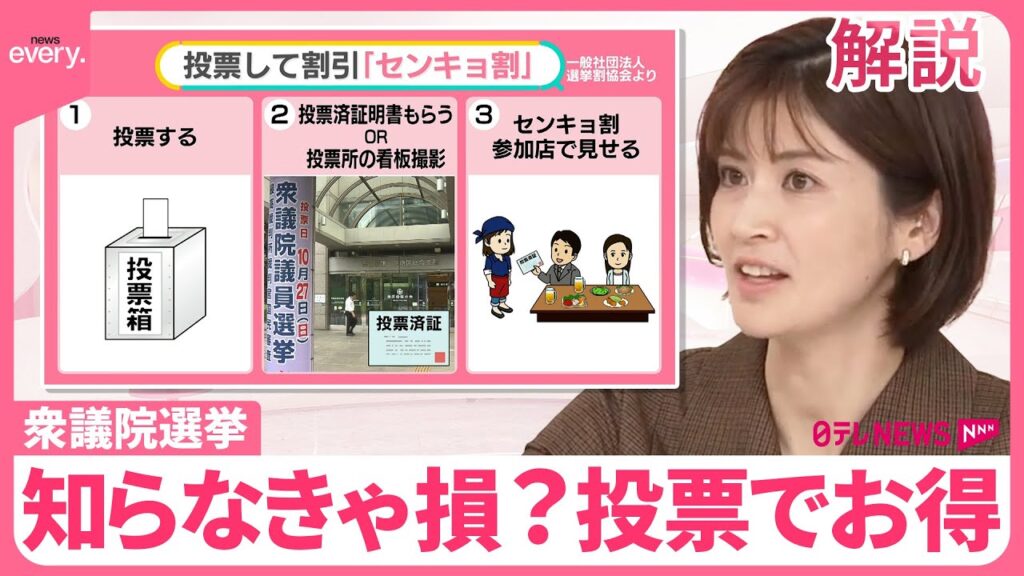 【衆院選“投票に行かなきゃ損？】”身近な場所で手軽に 「センキョ割」でお得も！【#みんなのギモン】