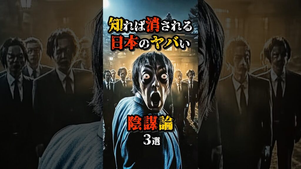 【知れば消される！？】日本のヤバい陰謀論3選。 #都市伝説 #陰謀論 #闇組織 #shorts