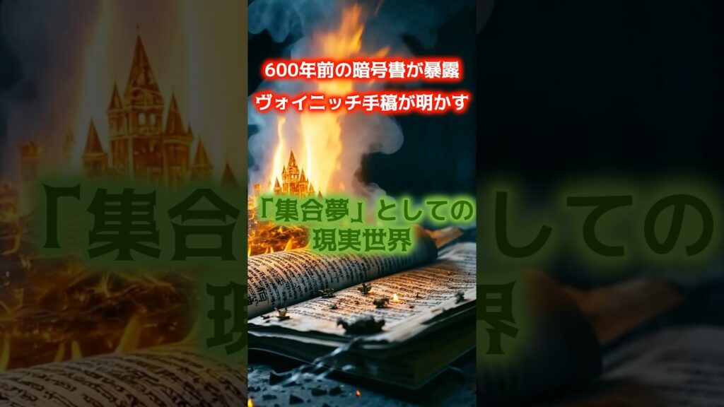 600年前の暗号書が暴露！ヴォイニッチ手稿が明かす「集合夢」としての現実世界#都市伝説 #ミステリー #真実