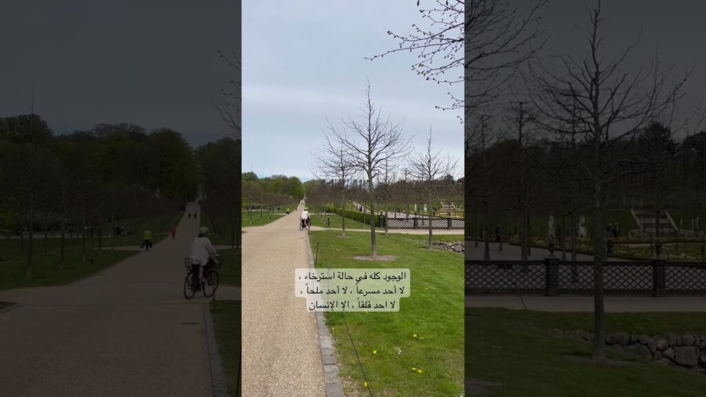 الوجود كله في حالة إسترخاء، لا أحد مسرعاً، لا أحد ملحاً، لا أحد قلقاً إلا الإنسان   #denmark