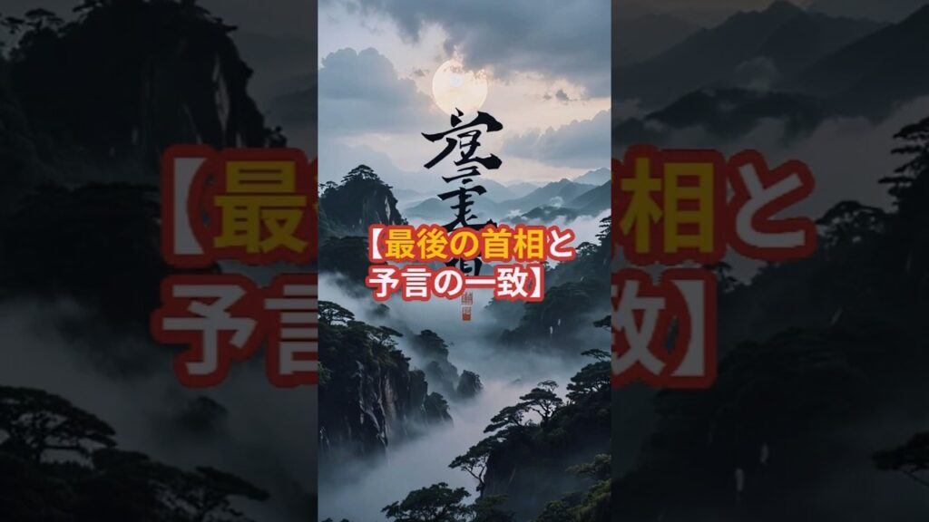 最後の首相と予言の一致【 都市伝説 オカルト 陰謀論 ミステリー 】