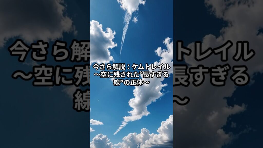 今さら解説：ケムトレイル 〜空に残された“長すぎる線”の正体〜#ケムトレイル #気象操作 #人工降雨 #陰謀論 #都市伝説 #今さら解説 #vrew