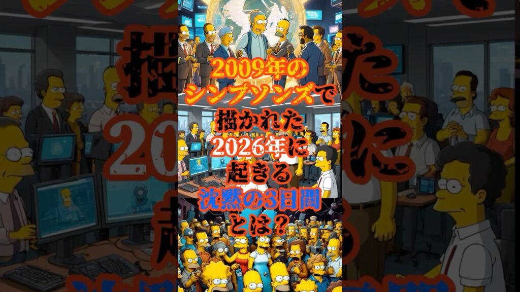 2009年のシンプソンズで描かれた2026年に起きる沈黙の3日間とは？ 【都市伝説　予言　ミステリー　火星移住　世界通貨　AI市長】