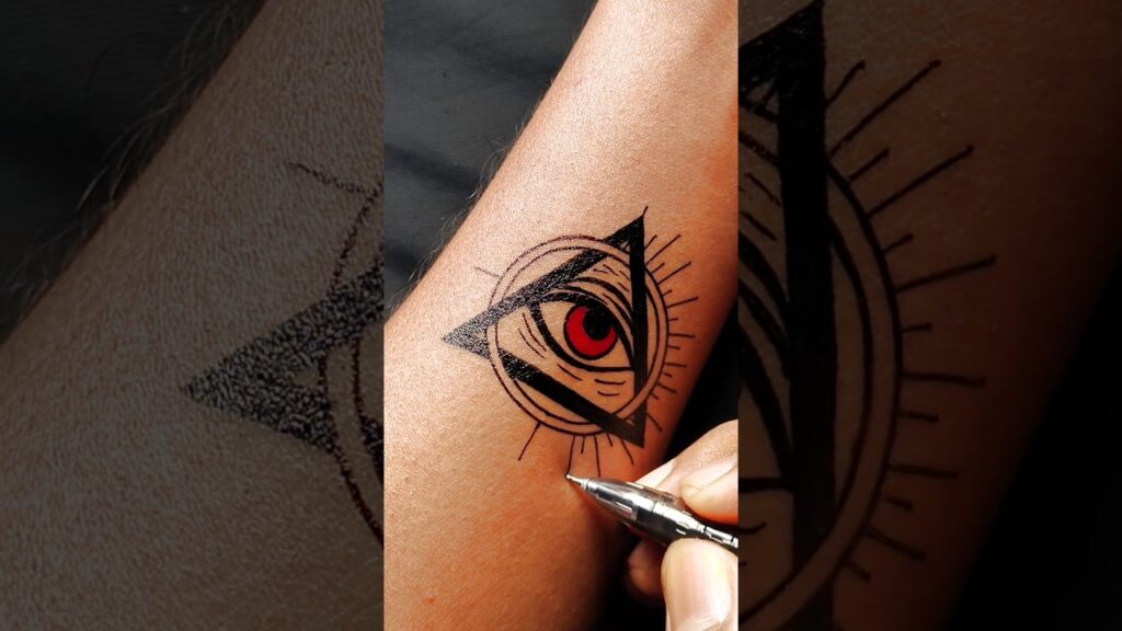 “How to draw Illuminati Symbol on Wrist with Gel Pens”…#tattoo #art #drawing #Illuminati
