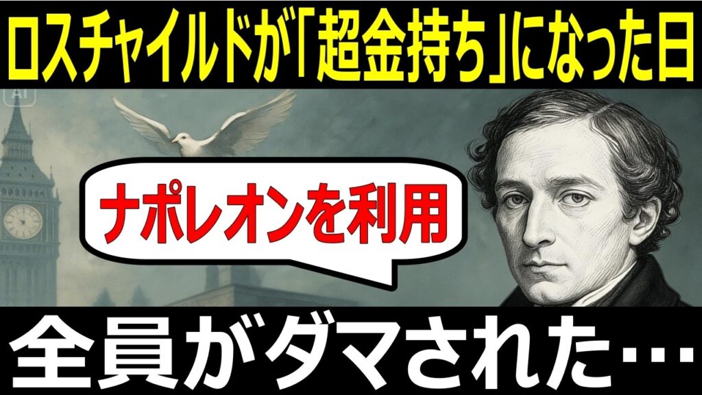 【漫画】人類史上最高の大富豪となったロスチャイルドが利用したナポレオンのワーテルロー敗北【実話】【アニメ】