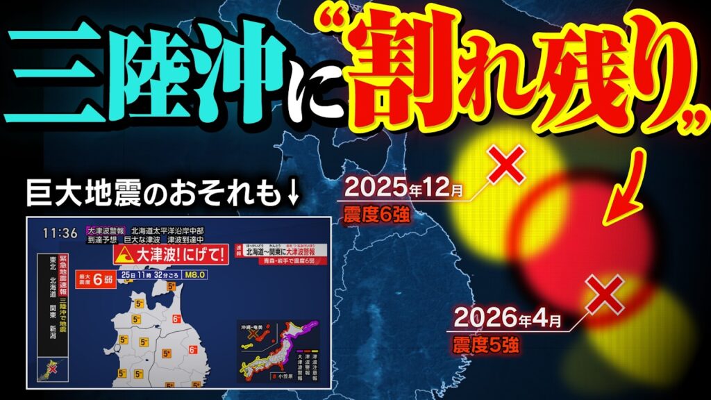 【再び大地震のおそれも】日本海溝 相次ぐ大地震の“割れ残り”  ―もしM8の巨大地震が発生したら― #みん防
