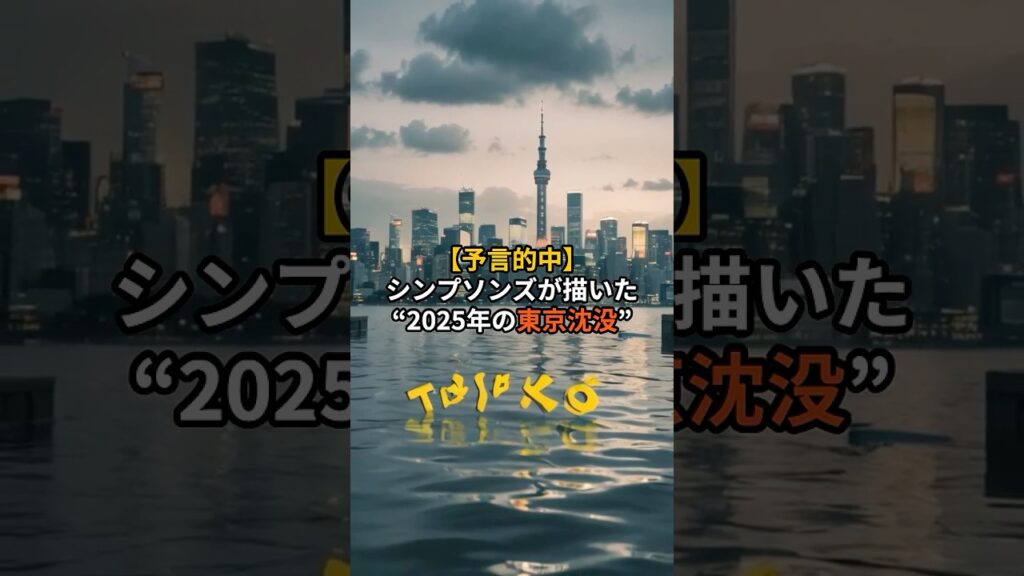 予言的中！シンプソンズが描いた“2025年の東京沈没”【 都市伝説 予言 ミステリー 未知 予知  】