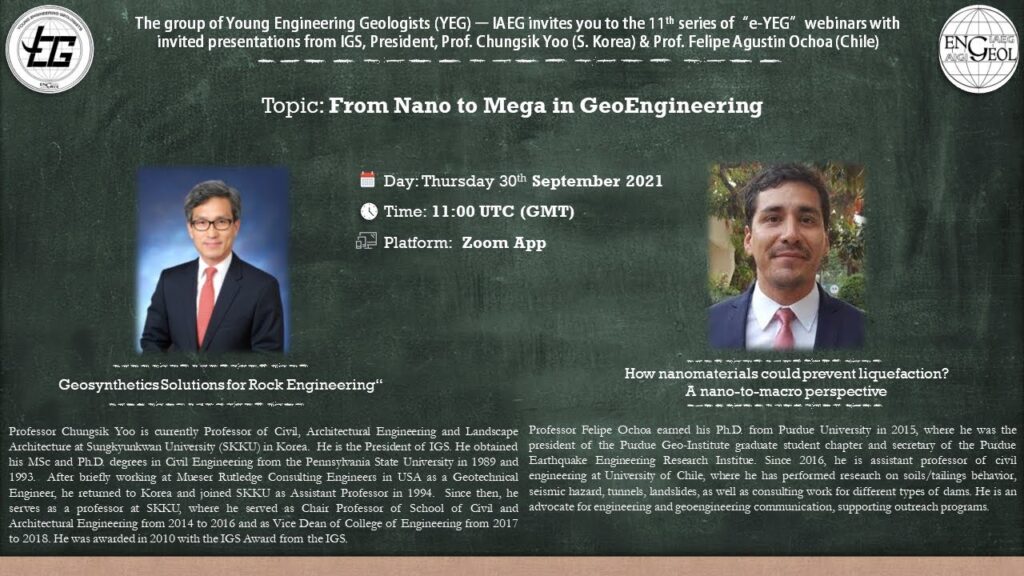 11th e-YEG webinar – “From Nano to Mega in GeoEngineering”