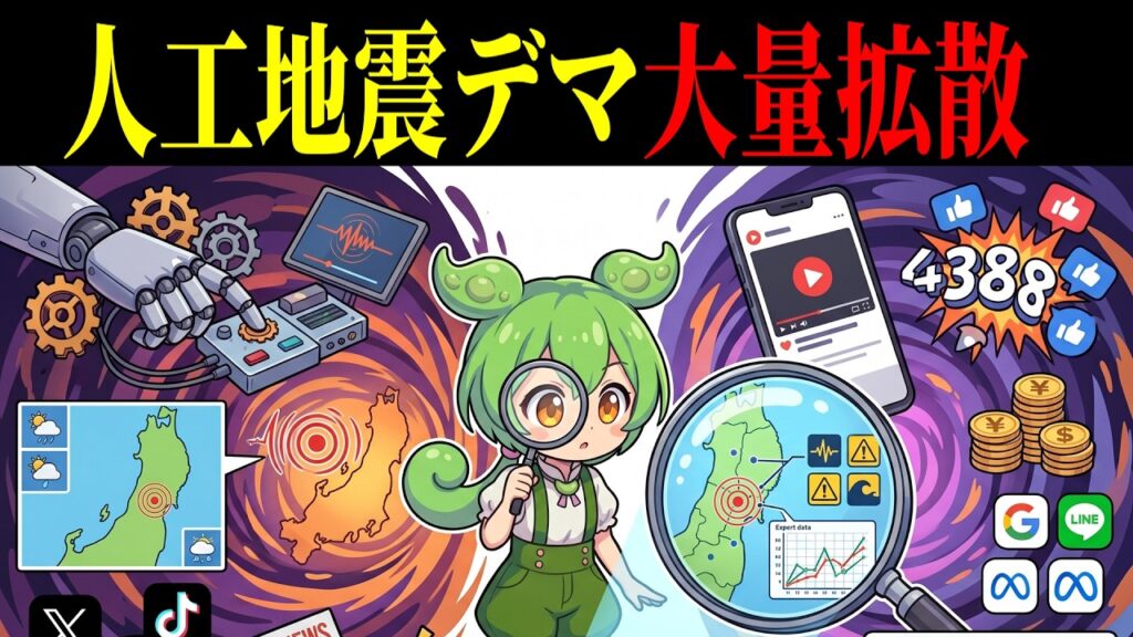 【解説】人工地震デマ大量拡散【ニュース解説ずんだもん】