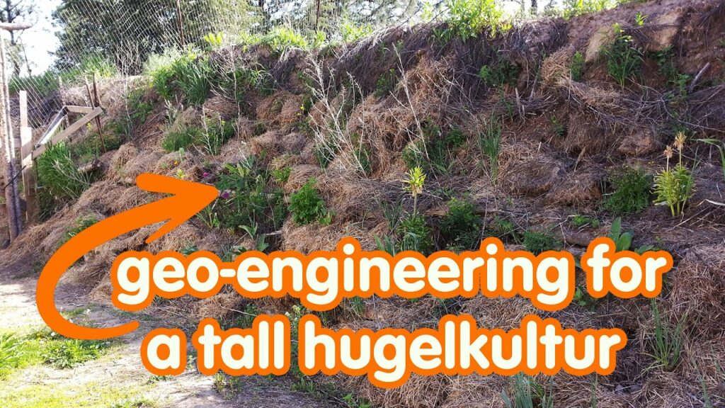 geo-engineering to counter the angle of repose in hugelkultur