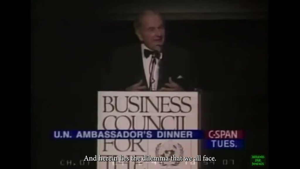 David Rockefeller advocating for depopulation of the planet (1994 Subtitles)
