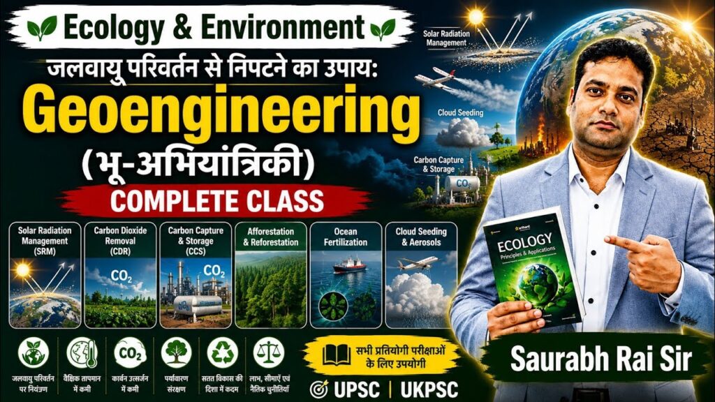 जलवायु परिवर्तन से निपटने का उपाय: Geoengineering (भू- इंजीनियरिंग) | | Ecology & Environment |