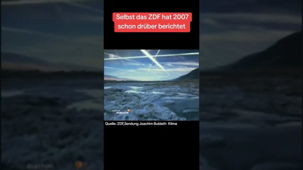 ZDF berichtet über Chemtrails- Sie gibt es also doch