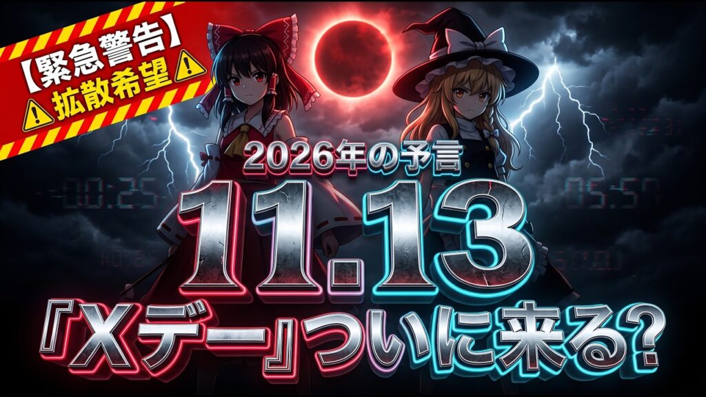 【ゆっくり解説】11月13日に何が起きる？2026年予言が指す恐怖のX日