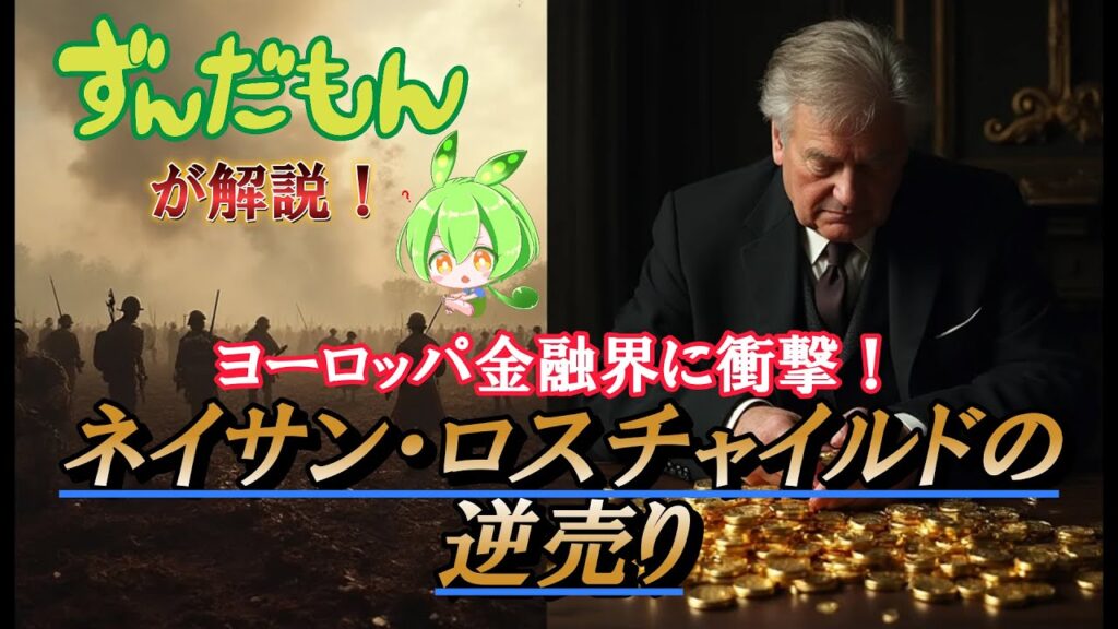 ～ネイサン・ロスチャイルドの逆売り～ずんだもんが解説！「ナポレオンが流された裏で、ロンドンでは金が流れた」