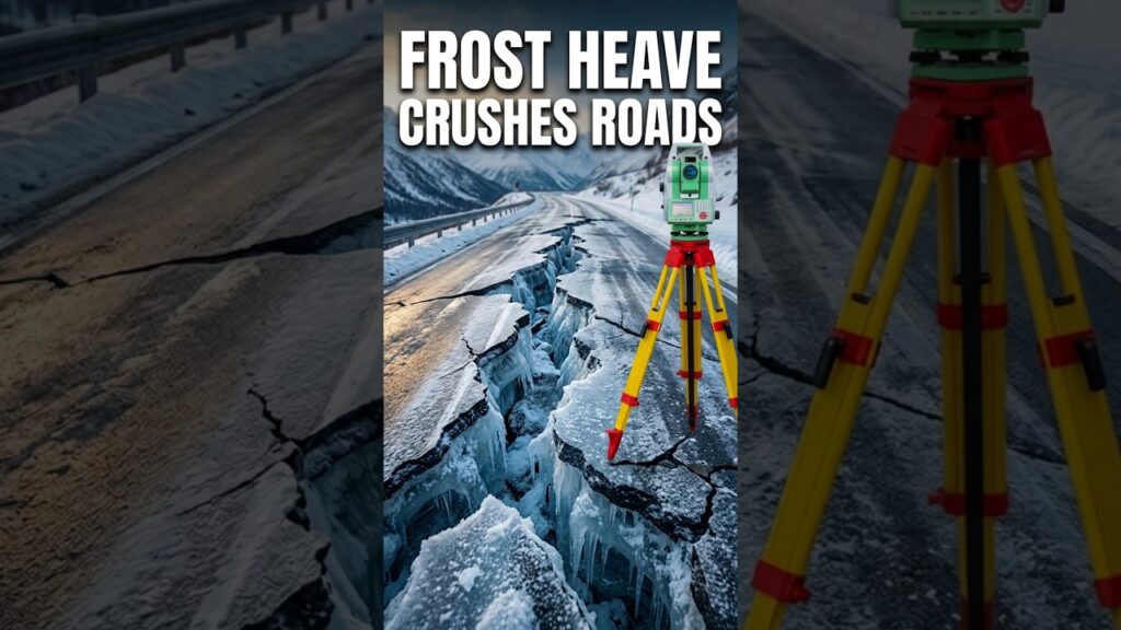 What is Frost Heave and Why it is Damaging the Road #frost #shorts  #engineering #construction