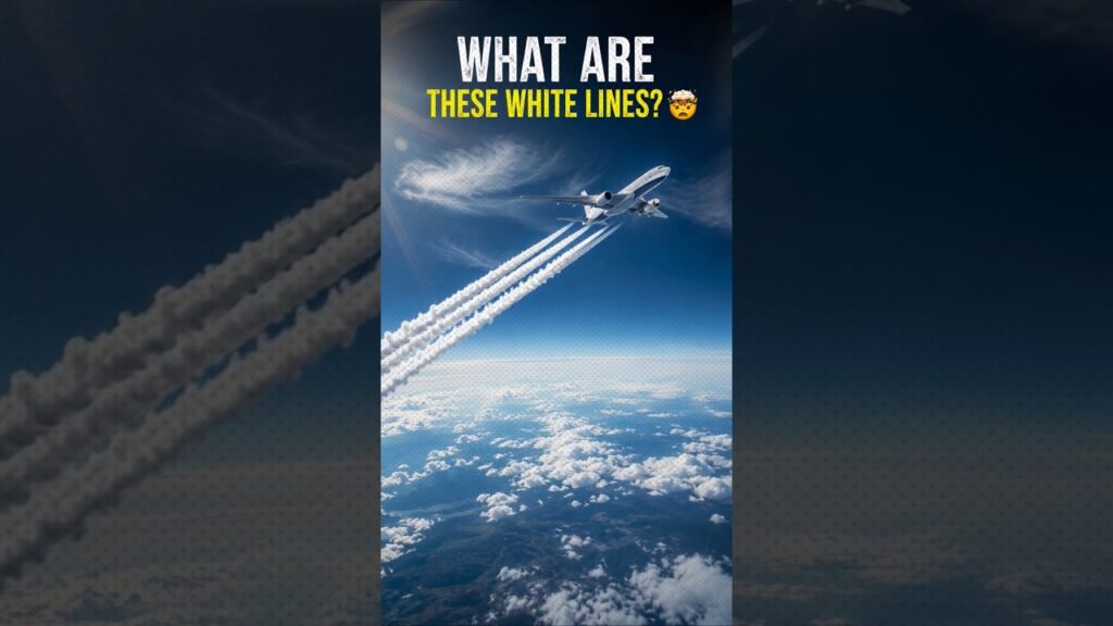 SKY MEIN YE WHITE LINES KYA HAIN? ✈️☁️😱#Shorts